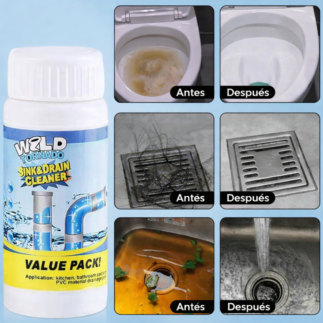 Limpiador de Tuberías Wild Tornado 110G Potente