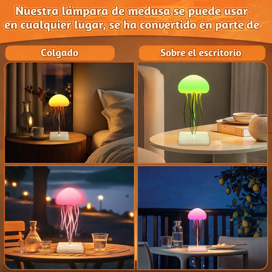 Lámpara Medusa Flotante LED Recargable