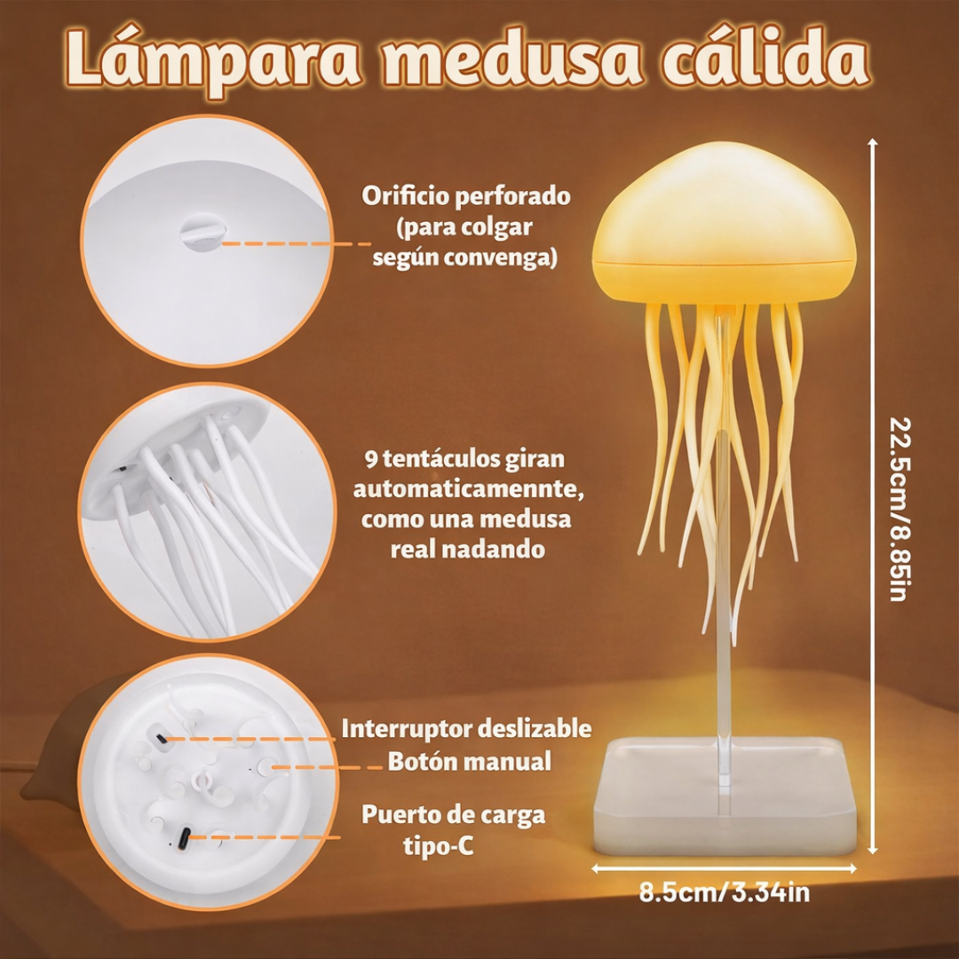 Lámpara Medusa Flotante LED Recargable