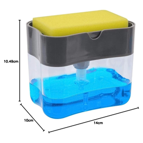 Dispensador de Jabón Líquido 2 en 1 con Esponja