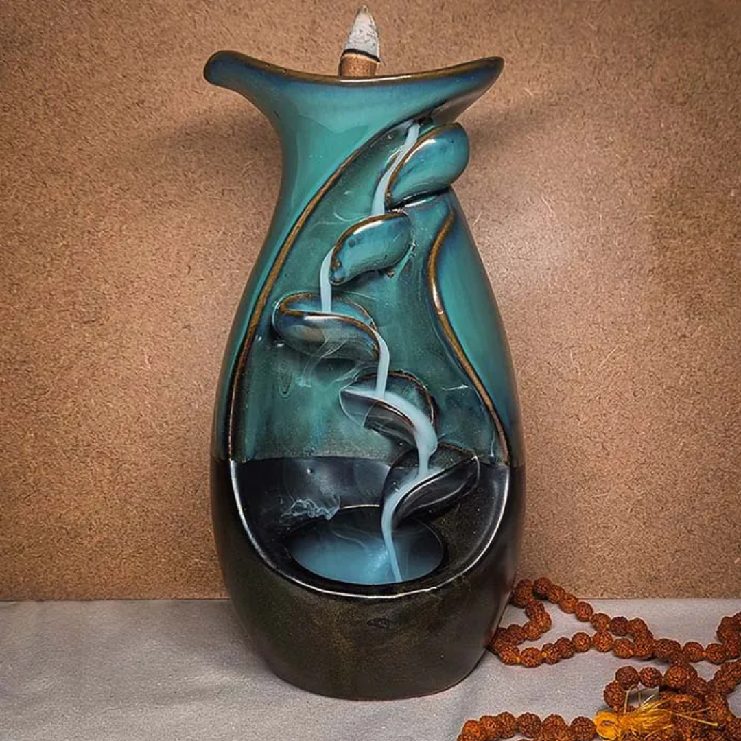 Quemador de Incienso Cascada Relajante con Aromas Zen