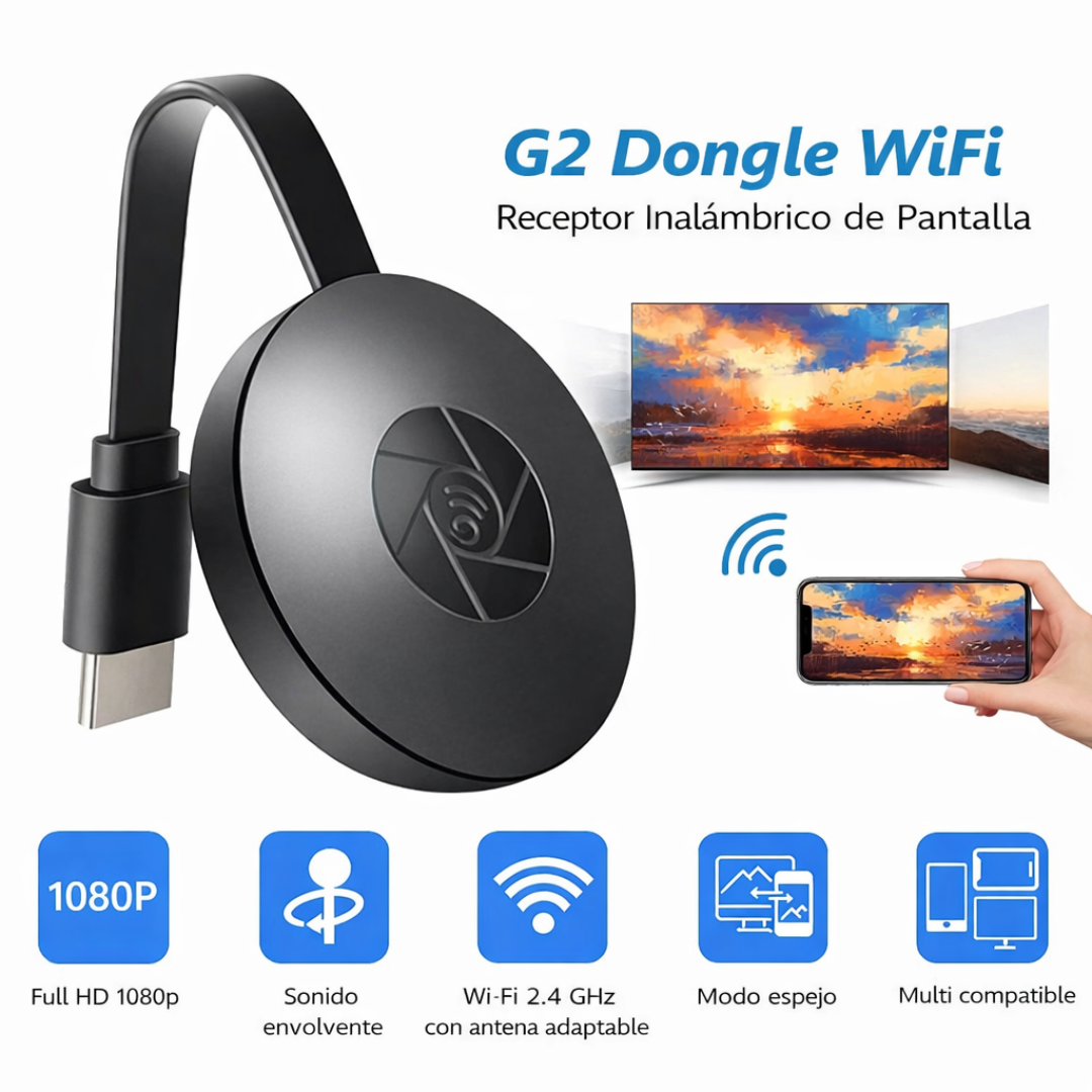 Adaptador Chromecast Inalámbrico para TV