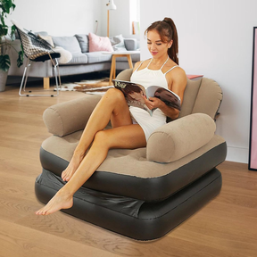 Sofá Cama Inflable 5 en 1 Portátil con Reposabrazos