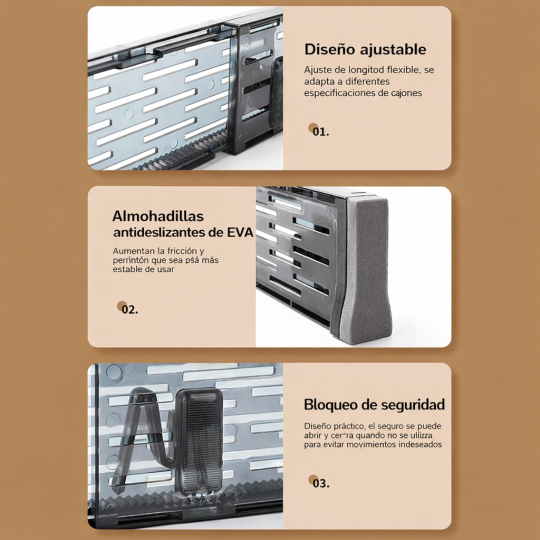 Separadores de Cajones Ajustables y Expandibles