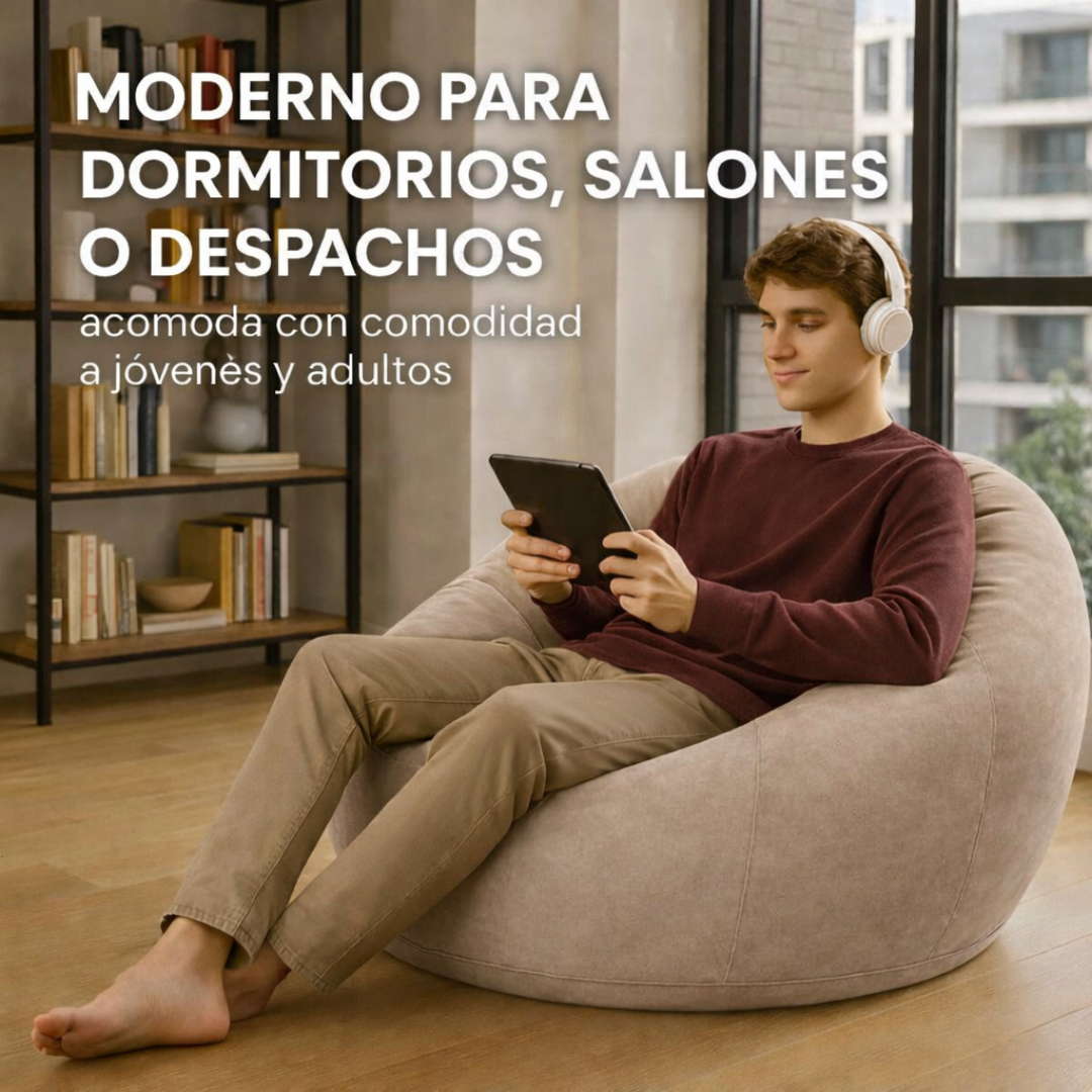 Sofá Inflable de PVC Flocado Cómodo y Resistente