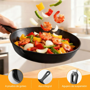 Juego de Sartenes Antiadherentes Hierro Fundido 5P
