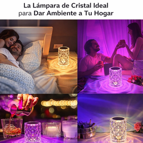Lámpara LED Cristal Diamante 16 Colores con Control