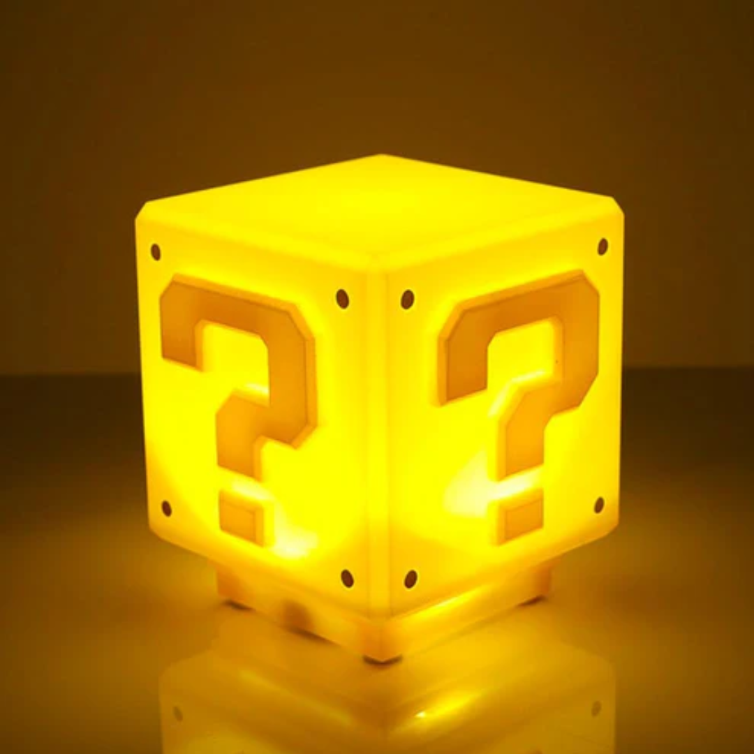Lámpara Cubo Mario Bros con Luz Nocturna y Sonido