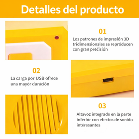 Lámpara Cubo Mario Bros con Luz Nocturna y Sonido