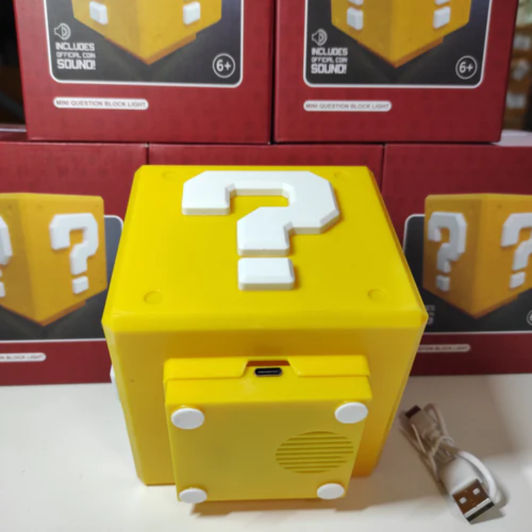 Lámpara Cubo Mario Bros con Luz Nocturna y Sonido