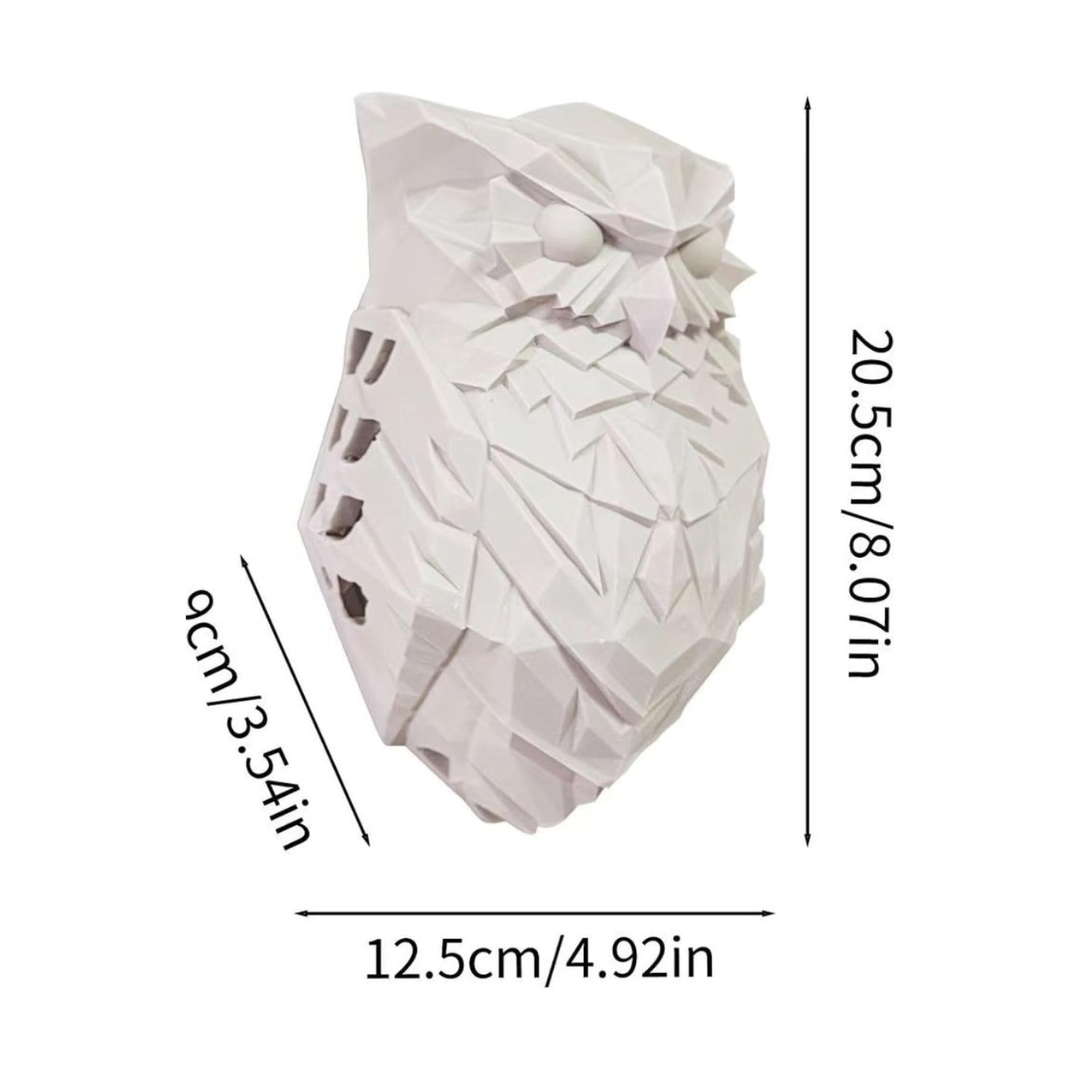 Lámpara de Pared Búho 3D en Resina con Luz LED