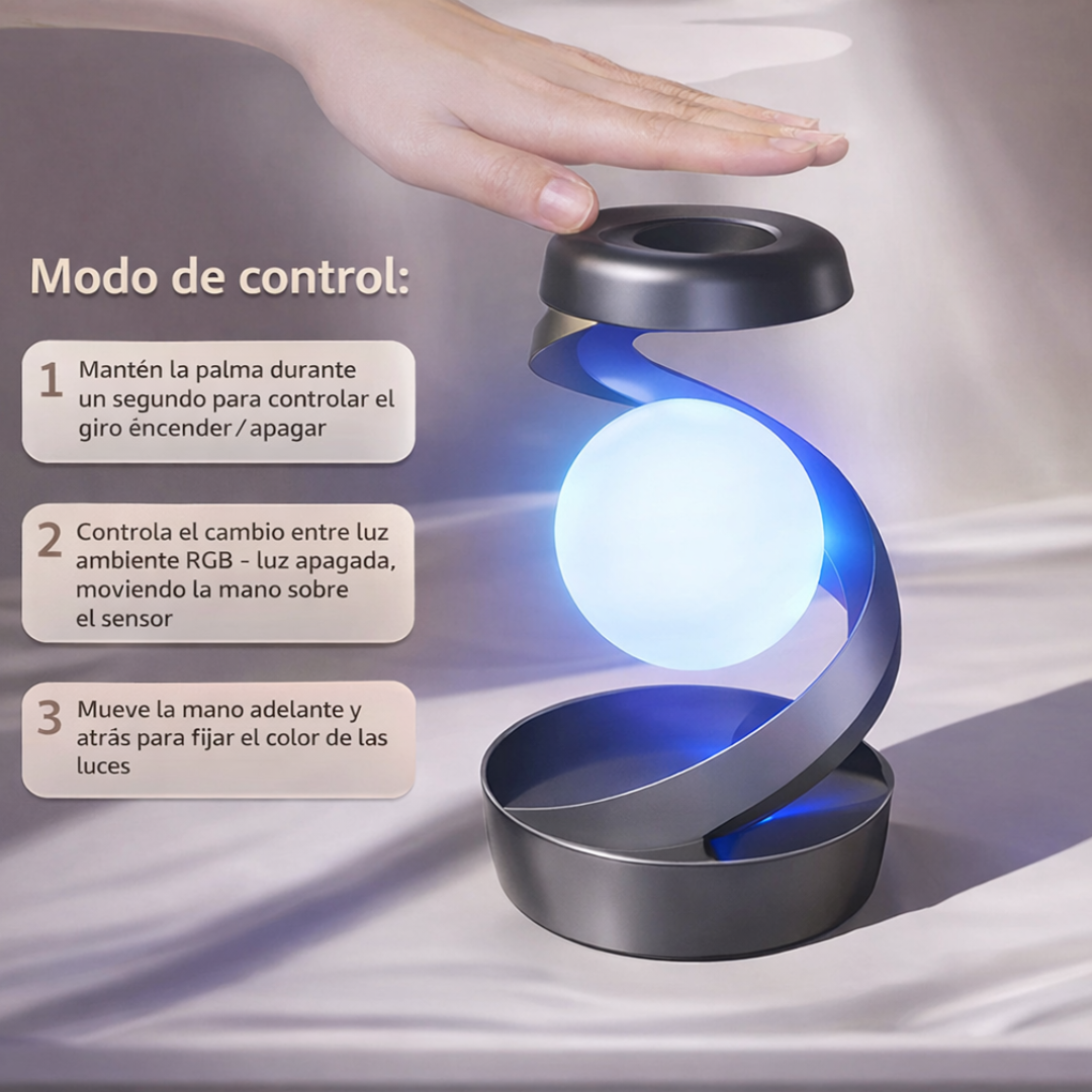 Lámpara de Mesa Flotante Giratoria LED con Levitación
