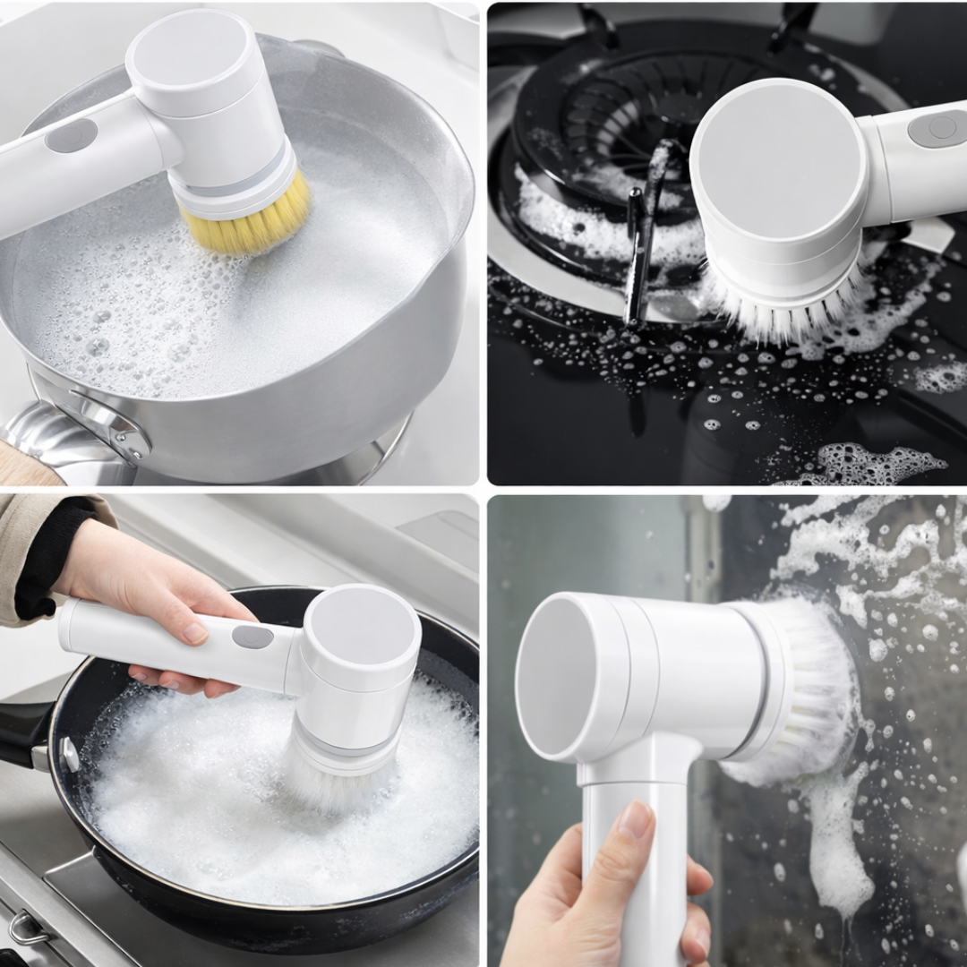 Cepillo de Limpieza Eléctrico Giratorio Recargable