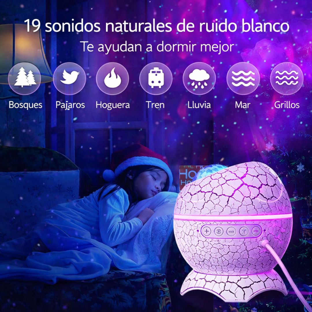 Proyector de Galaxia Huevo Dinosaurio con Bluetooth